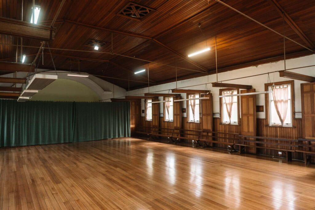 The hall viewed from the left side