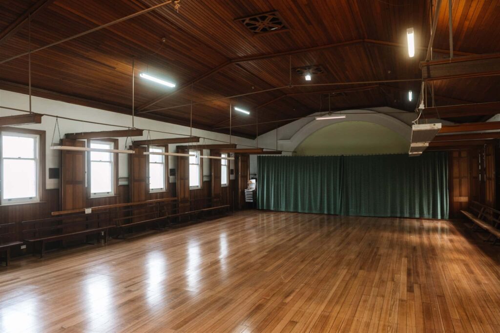 The hall viewed from the right side